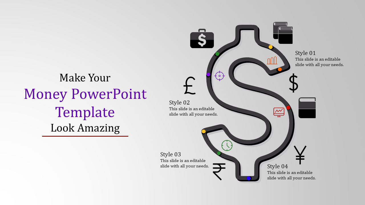 Excellent Money PowerPoint Template and Google Slides Themes